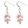 Boucles d'oreilles : perles d'eau douce mauve grappe & argent 925 x 2pcs