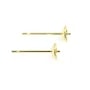 Clou d'oreille pour semi percée coupelle 5mm - Acier Inox 304 doré x 4pcs