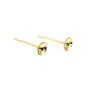 Clou d'oreille pour semi percée coupelle 4mm - Acier Inox 304 doré x 4pcs