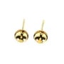 Clou d'oreilles pour semi percée coupelle 5mm - Acier Inox 304 doré x 4pcs