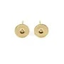 Clou d'oreille disque 6mm - Acier Inox 304 doré x 4pcs