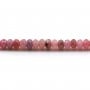 Rubis rouge,en forme de rondelle facette 3x4mm x 40cm