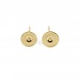 Clou d'oreille disque 5mm - Acier Inox 304 doré x 4pcs