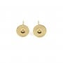 Clou d'oreille disque 5mm - Acier Inox 304 doré x 4pcs
