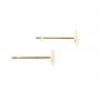 Clou d'oreille disque 5mm - Acier Inox 304 doré x 4pcs