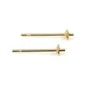 Clou d'oreilles pour semi percée coupelle 3mm - Acier Inox 304 doré x 4pcs