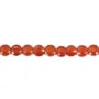 Agate rouge rond plat facetté 4mm x 40cm