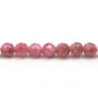 Tourmaline dark pink, in shape of round faceted, measuring 4mm x 6pcs