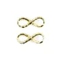 Intercalaire l'infini  dorée sur laiton 5.5x14mm x 5pcs