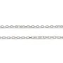 Chaîne maille anneau ovale en Argent 925 rhodié x 45cm