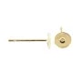 Clou d'oreille disque 5mm - Acier Inox 304 doré x 4pcs