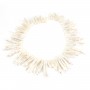 Perles de culture d'eau Douce blanc forme baroque tube 15-20mm x 40cm