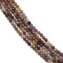 Rubis saphir rond  facetté 3mm sur fil 39cm