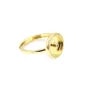 Anillo ajustable para cabujón donut 10mm - Óxido de circonio - Oro x 1ud