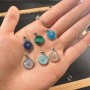Cabochon Amazonite donut 10mm x 1pc