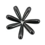 Obsidian drop half drilled 7x23mm x 1pc