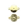 Spacer for 10mm donut cabochon - zirconium oxide - Gold x 1pc