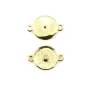 Spacer for 10mm donut cabochon - zirconium oxide - Gold x 1pc