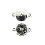 Distanziatore per ciambella di 10 mm - Ossido di zirconio - Argento x 1 pz