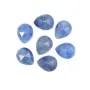 Blauer Aventurin Cabochon Tropfen facettiert 8x10mm x 1pc