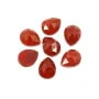 Agata rossa sfaccettata goccia cabochon 8x10mm x 1pc