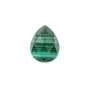 Malaquita facetada gota cabujón 8x10mm x 1pc