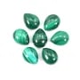Malaquita cabujón gota 8x10mm x 1pc