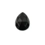Cabochão de obsidiana facetada 8x10mm x 1 unidade