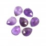 Ametista sfaccettata a goccia cabochon 8x10mm x 1pc