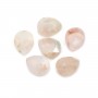 Fiore di ciliegio Agata sfaccettata goccia cabochon 8x10mm x 1pc