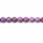 Phosphosiderite violet clair, de forme ronde, 6 - 7mm x 40cm