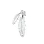 Breloque plume double 5x17.5mm - Argent 925 x 1pc