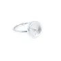 Anel ajustável para cabochão Donut de 10 mm - Óxido de zircónio e prata esterlina 925 x 1 unidade