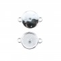 Espaciador para Cabujón Donut 10mm - Óxido de Circonio y Plata de Ley 925 x 1ud