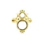 Anello regolabile per cabochon tondo da 6 e 10 mm - Oro x 1 pz