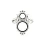 Anello regolabile per cabochon rotondo da 6 e 10 mm - Argento x 1 pz