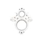 Anillo ajustable para cabujón redondo 6 & 10mm - Plata 925 x 1pc