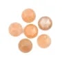 Cabochon Pierre de lune orange rond facetté 10mm x 1pc