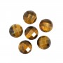 Cabujón ojo de tigre redondo facetado 10mm x 1ud