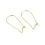 Dormeuse boucle d'oreille 12x25mm - Acier Inox 304 doré x 2pcs