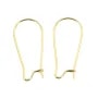 Dormeuse boucle d'oreille 12x25mm - Acier Inox 304 doré x 2pcs