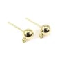 Clous d'oreilles boule plaqué "flash" or 3mm x 2pcs