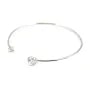 Argent 925 rhodié avec zirconium bracelet réglable pour perles semi percée 60mm x 1pc