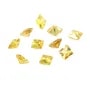 Saphir jaune à sertir, taille princesse carré 2-3mm x 1pc