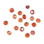 Safira laranja, corte brilhante redondo 2-3mm x 1pc