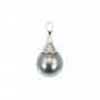 Pendentif Perles Tahiti bélière Argent 925 10.3x23mm x 1pc