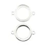 Distanziatore per cabochon rotondo da 14 mm - Argento 925 x 1 pz