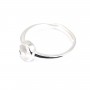Bague réglable pour cabochon rond 6mm - Argent 925 x 1pc
