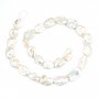 Freshwater cultured pearl, white, keshi, 12-13mm x 41cm