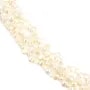Perle de culture d'eau douce, blanche, baroque, 6-6.5mm x 36cm